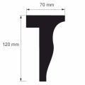 2 Meter Gardinenleiste LED K-03 , Vorhangleiste, Gardinenleiste aus XPS